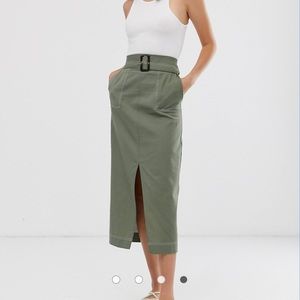 ASOS midi linen skirt